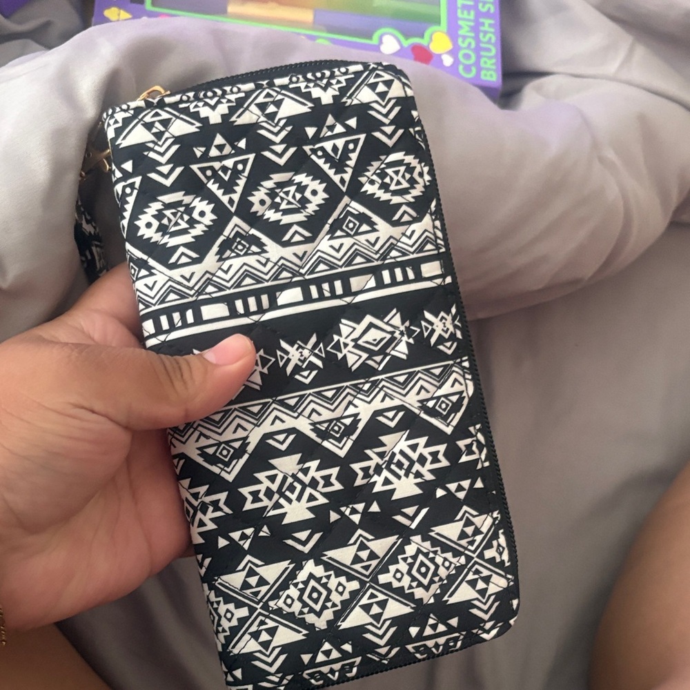 Black and White Tribal Print Wallet
